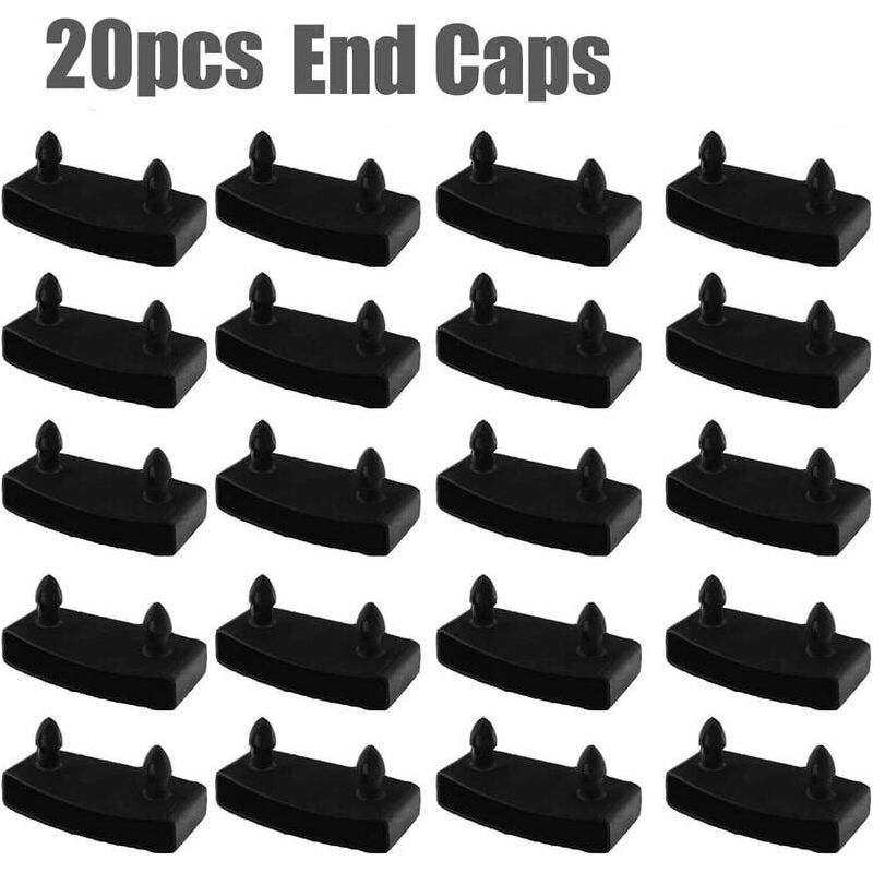 Set Mit 20 Lattenroststützen, 54 Mm X 9 Mm, Schwarze Innenseitenstütze, Kunststoff-bettzubehör - Inhhub