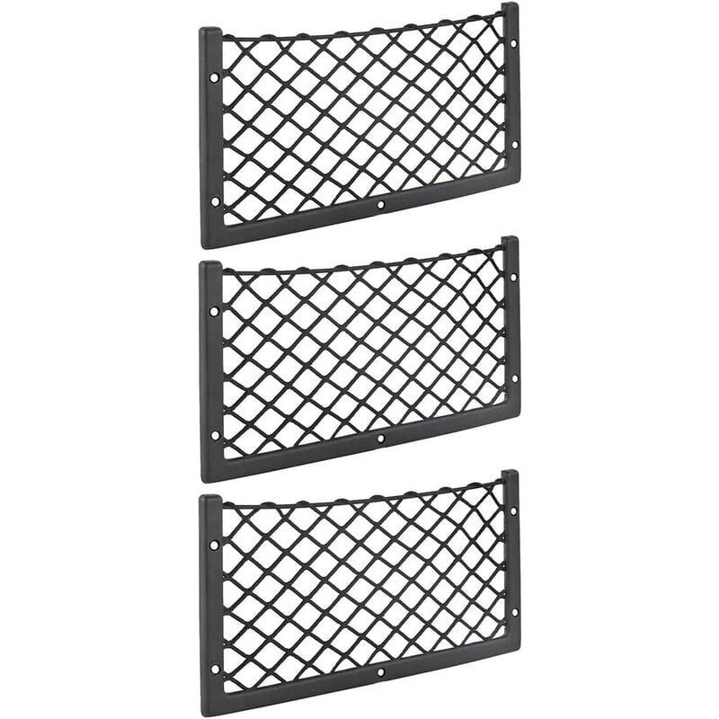 3er-set Gepäcknetze Fürs Auto - 36 X 18 Cm - Hochelastisch, Ideal Für Gepäck, Zeitschriften - T4 T5 T6 - Für Transporter, Wohnwagen, Wohnmobile, Lkw - Inhhub