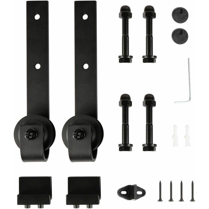 Roulette Porte Coulissante, Accessoires Für Portes Coulissantes, Noir (roulette-set)-inhhub