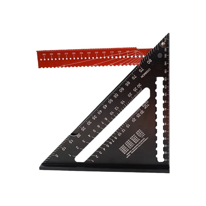 Zimmermannswinkel, Metall/aluminium, Klappdreieck, Kombinationswinkel, 310 Mm, Multifunktionsdreieck, Winkelmesser, Winkelmesser, 45–90 Grad / Schreinerwerkzeuge / Werkzeuge