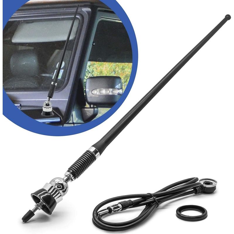 Inhhub Wasserdichte Am/fm-radioantenne, Ip66-marineantenne, Autoradio-empfänger, Flexible Gummiantenne. Antenne Für Auto, Lkw, Boot, Atv, Utv, Yacht Und Wohnmobil – Inhhub