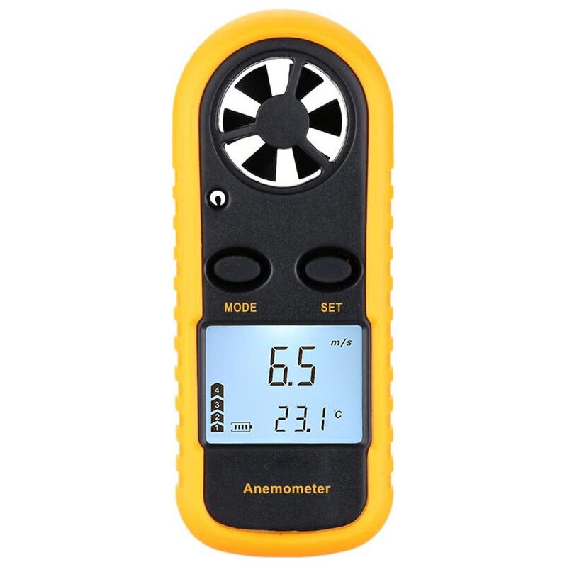 Mini-lcd-digitalanemometer Zur Messung Von Windgeschwindigkeit, Temperatur Und Luftgeschwindigkeit Mit Hintergrundbeleuchtung - Inhhub
