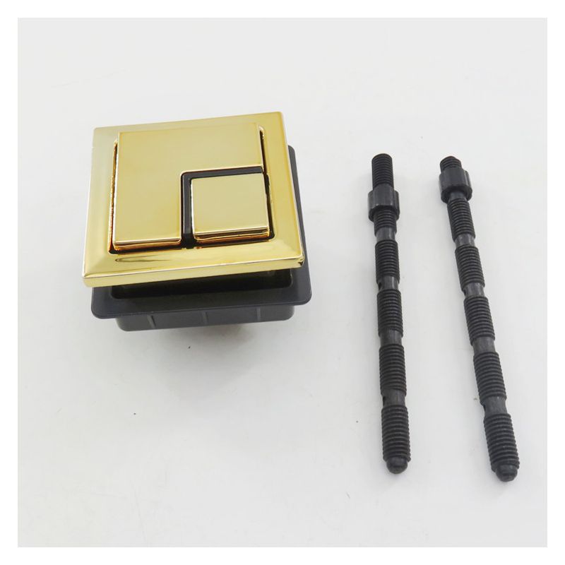 Zubehör Für Goldene Toilettenknöpfe, Toilettensitz Mit Zwei Knöpfen, Spülkasten, Quadratischer Tastenschalter