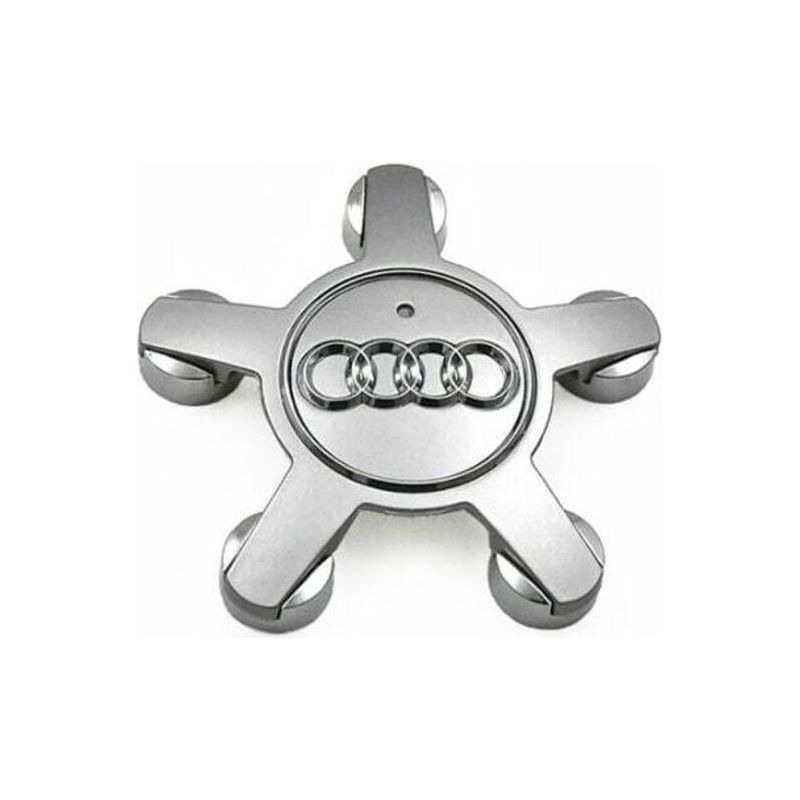 Gisam – Satz Mit 4 Audi-radnabenkappen (135 Mm) – Silbernes Abs – Ersatzembleme Für A4, A5, A6, S6, R8, Rs4, Rs6, Tt, Q5 Und Q7
