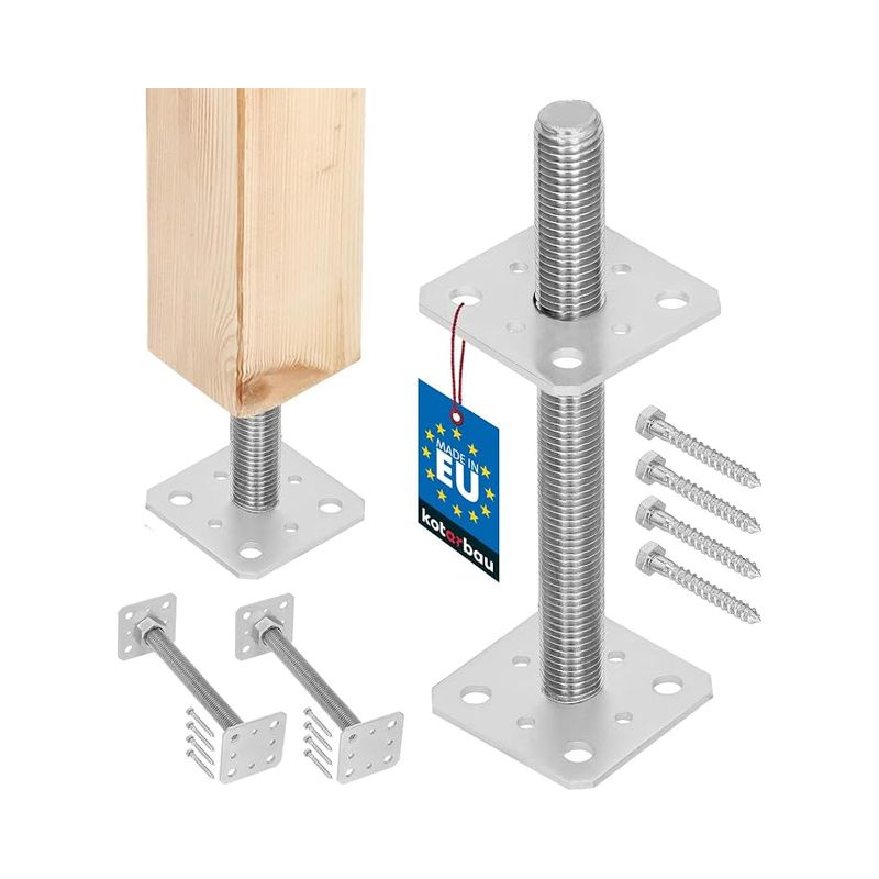 Pfostenstütze - Stahl - 80 X 80 X 250 Mm - M24