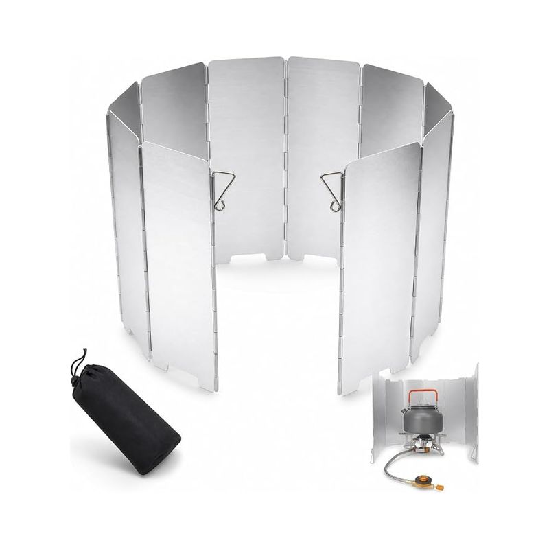 Aluminium-windschutz, Faltbar, Windschutz Für Gasherd