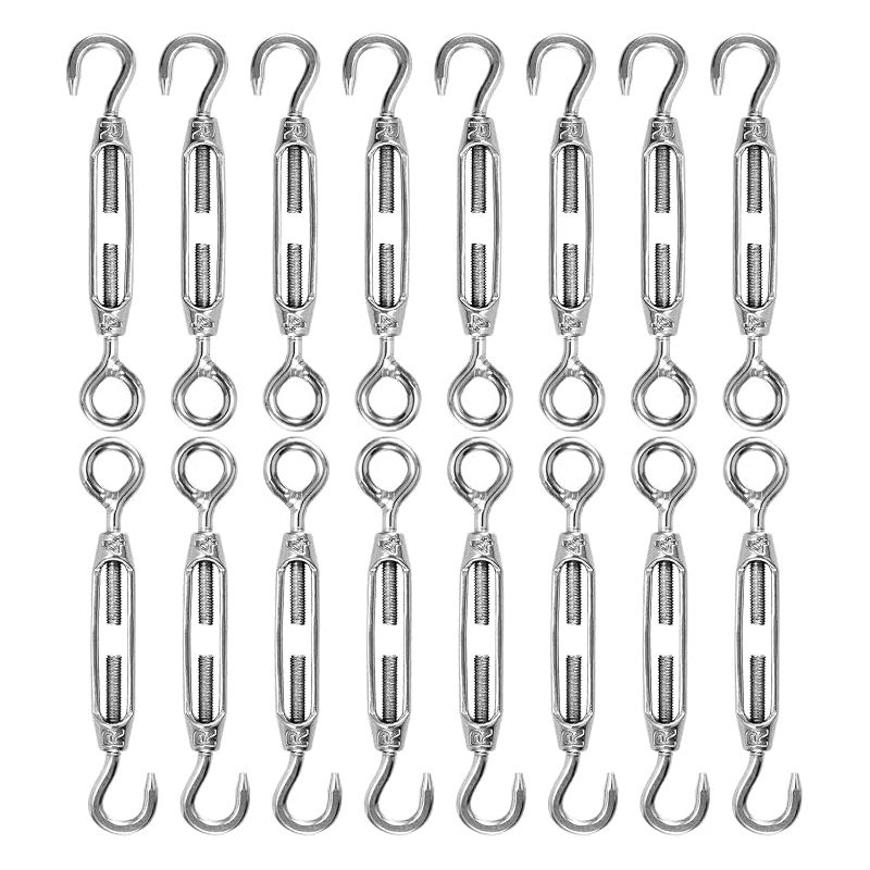 Stahlseilspanner, M4-drahtspanner Mit Haken Und Öse, Verstellbar Zum Aufhängen, Halten, Für Wäscheleinen, Zum Aufhängen, Für Personenschutzseile