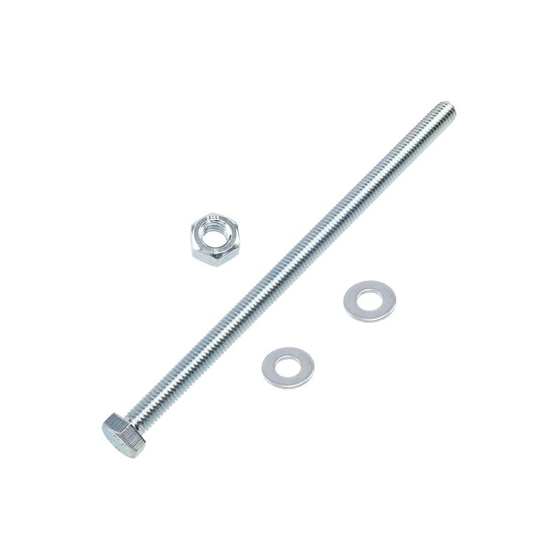 Aerzetix – Set Mit 5 Sechskantschrauben M8 X 150 Mm + 10 Unterlegscheiben M8 X 16 Mm + 5 Sechskantmuttern M8 Für Heimwerker- Und Leichte Befestigungsarbeiten Aus Stahl