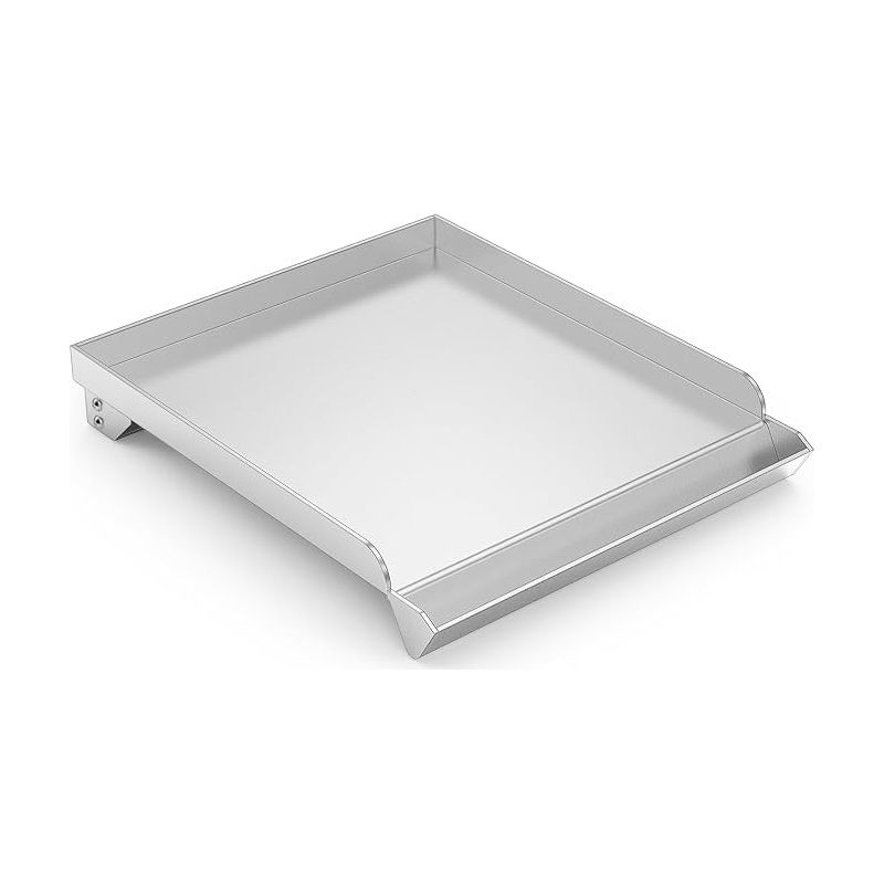 Seitliche Kochplatte Aus Edelstahl, Universelle Flache Grillplatte Für Die Meisten Gasgrills (33 Cm X 31 Cm)