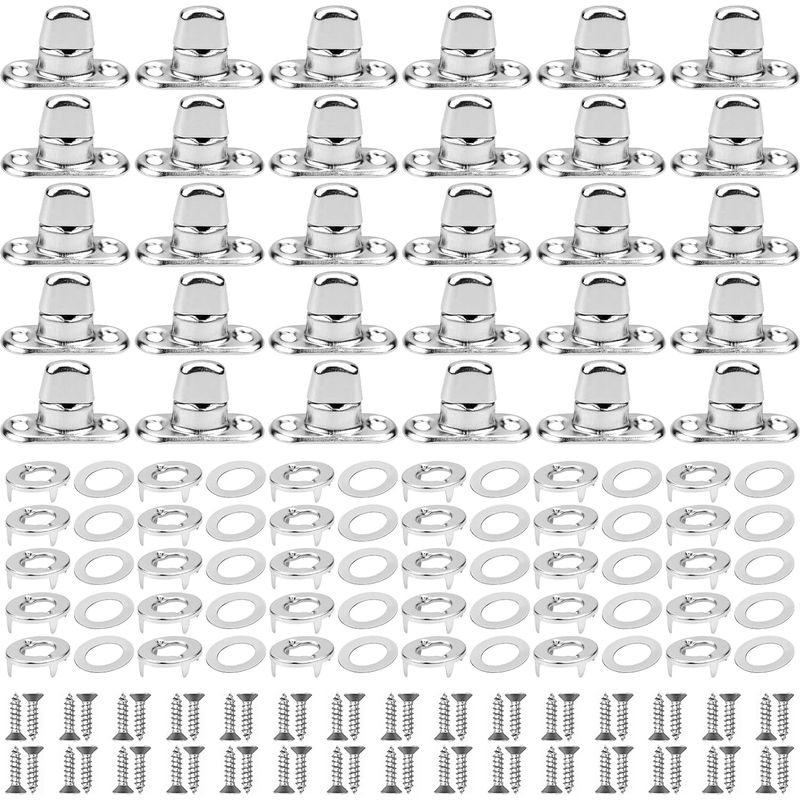 30 Sets Drehverschlüsse Für Ovale Ösen, Drehverschlüsse Für Ovale Ösen Mit Drehknopf Und Befestigungsschraube Für Ösen, Anhänger, Planen, Planenbefestigungen, Heimwerkertaschen