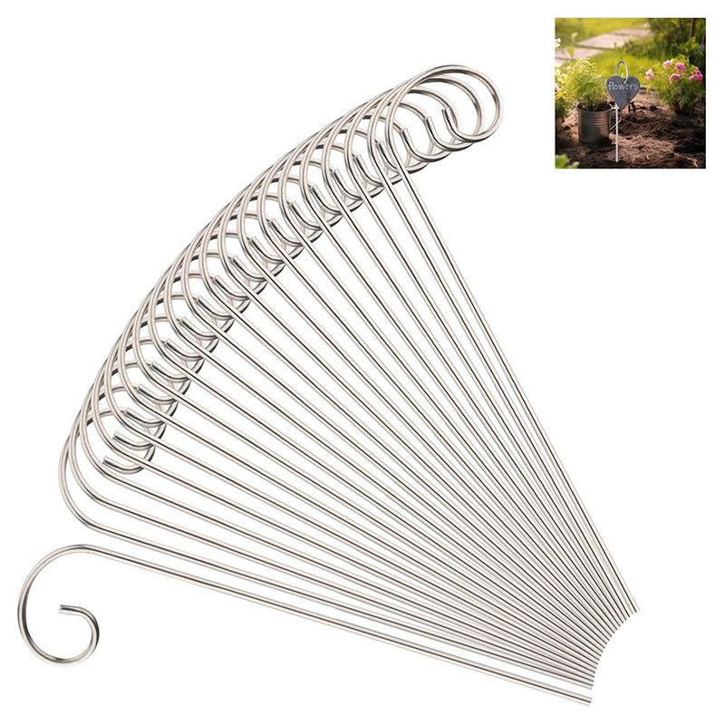 Gartenetikettenhalter Aus Edelstahl 304 Mit Haken, Ideal Für Pflanzen Und Blumen Im Freien.