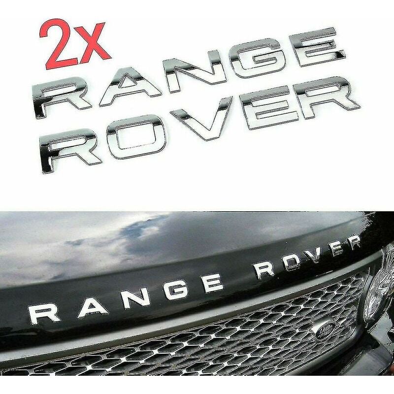 Embleme Für Motorhaube Und Heckklappe Des Range Rover, Verchromte Kofferraumbeschriftung, 2er-pack