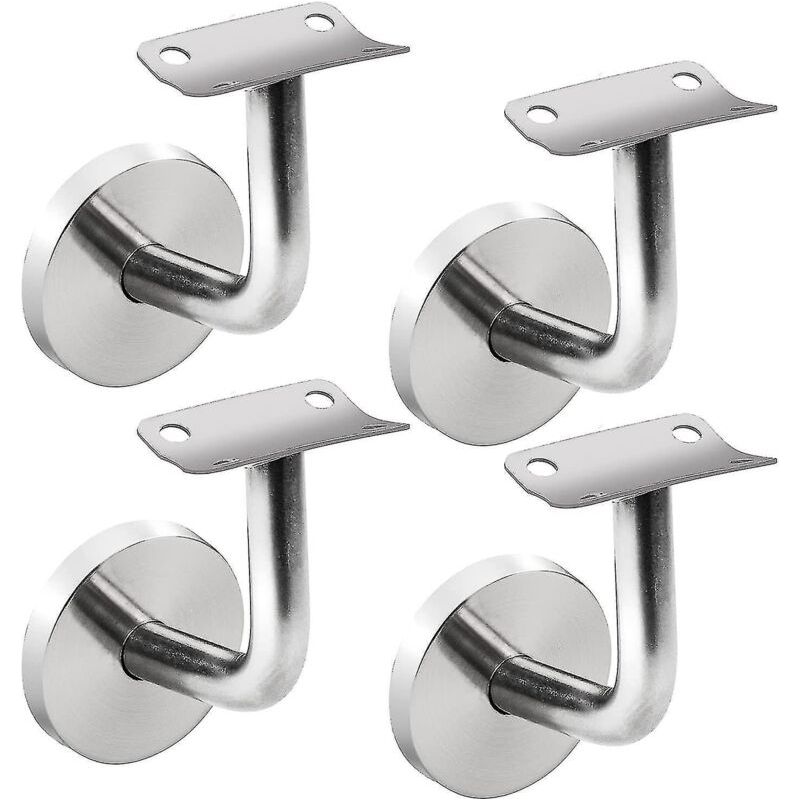 Set Aus 4 Edelstahl-wandhandlaufhalterungen Mit Befestigungsmaterial Für Treppengeländer, Hohe Belastbarkeit, Rostfrei, Sicherheitsvorrichtung Für Badezimmer/flur.