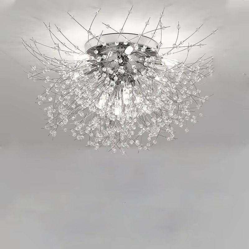 Led-pendelleuchte Im Luxuriösen Stil Mit Pissenbeleuchtung – Deckenleuchte Nordisch, 3 Farben – Stehlampe Für Den Krippenbereich, 220 V, Silber