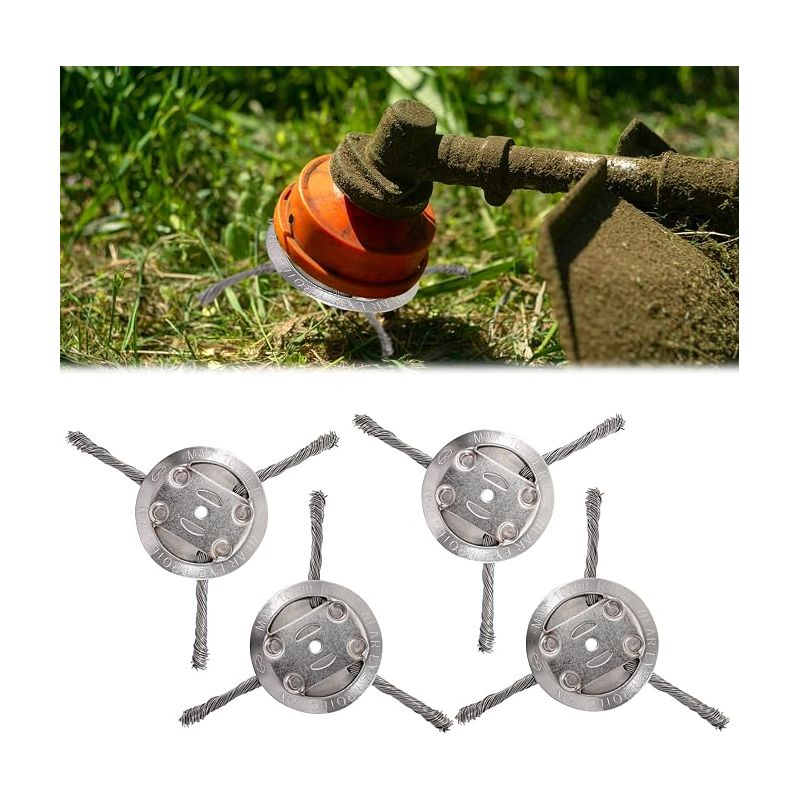 Unkrautbürsten Für Freischneider. Stahlbürstenkopf Mit 5 Mm Bohrung. Metallbürste Mit Konischer Form Für Pflasterfugen.