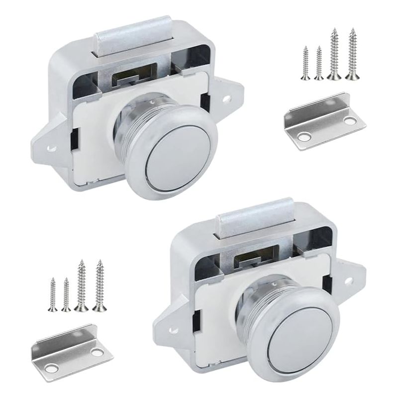 Metall-druckknopf-türschloss (14–16 Mm) Mit Schrauben Für Schränke, Wohnmobile, Yachten, Schubladen, Wohnwagen Und Kleiderschränke
