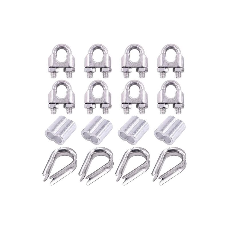 M10-kabel Mit Kabelführungen Und Verbindungsmanschetten Aus Aluminium Für Metallisches Und Graues Kabel (0,95 Cm)