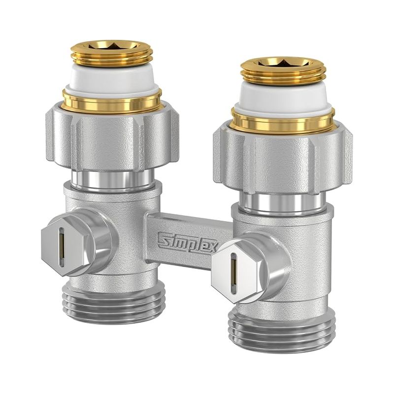 Gerades Anschlussmodul Für Heizkörper Mit Integrierten Ventilen Mit Innengewinde Rp1/2" - F10010