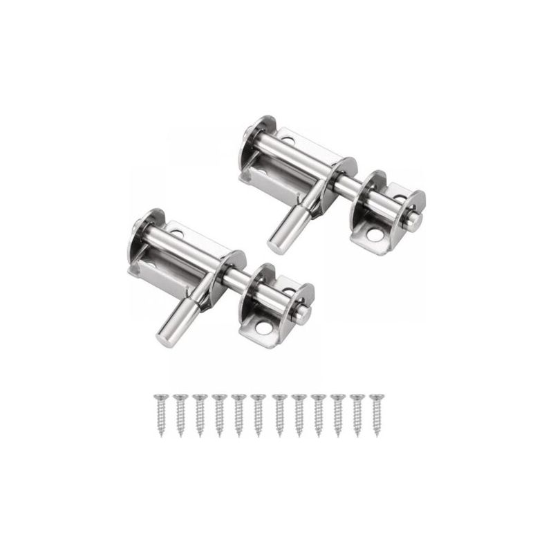 2 Edelstahl-türstopper, Mini-türstopper, Ideal Für Gartentüren, Fenster Und Schränke (verchromt).