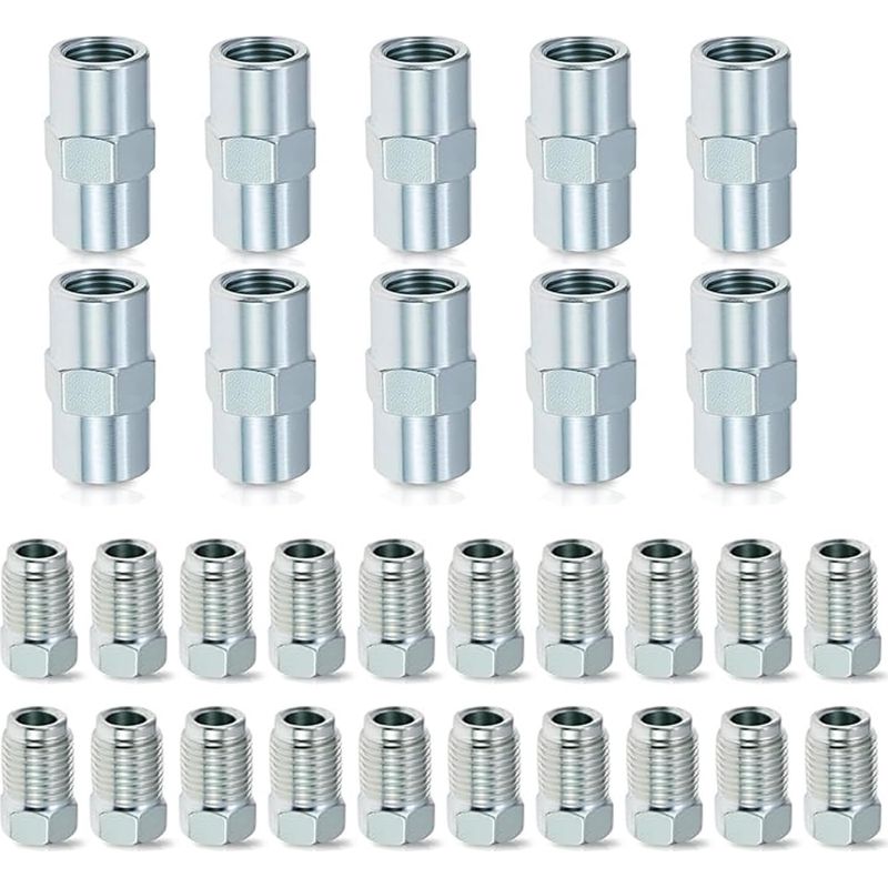 Bremsleitungs-anschlussset, Bestehend Aus 20 Anschlüssen Und 10 Verbindern, Professionelle Anschlüsse Für 4,75-mm-bremsleitungen Ohne Bördelung, Bördelwerkzeug-set, Schneidring