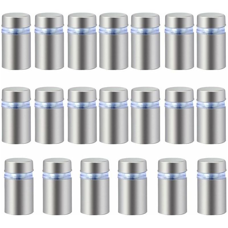 Inhhub 20 Stück Edelstahl-werbeschrauben, Glasabstandshalter, Befestigungsschrauben, Schilder- Und Werbenägel, Hardware-montageschrauben, Rahmenlose Abstandshalterklemmen Für Glas, 12 X 20 Mm