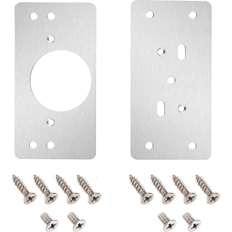 Reparaturplatte Für Schrankscharniere Mit Loch, 2 Reparaturhalterungen, Montageplatten Mit 12 Schrauben, Scharnier-reparaturset Für Holz, Möbel Und Regale