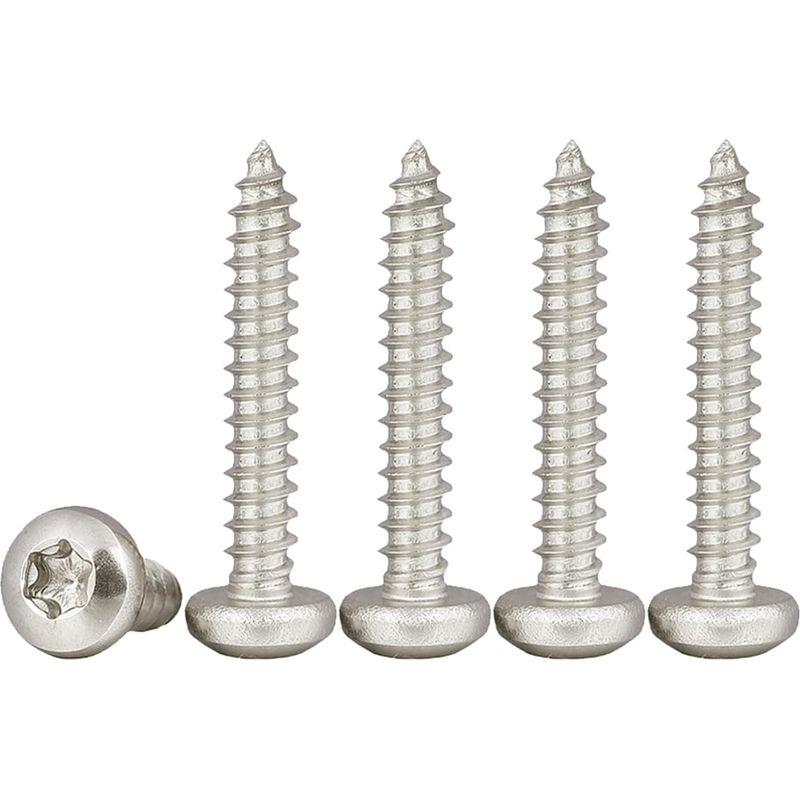 Inhhub Holzschrauben, M3x20 Mm, Edelstahl 304, Selbstschneidende Schrauben, Universal-torx, 100 Stück, Vollgewinde, Rundkopf – Inhhub
