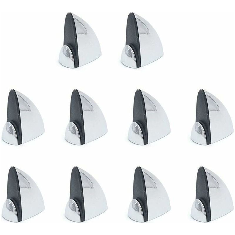 Inhhub 10er-pack Glasklemmen Für Holz-/glasregale, Fischmaulförmige Holzhalterung, Verstellbare Klemmkraft Für Stärken Von 3 Bis 16 Mm, Oberfläche Aus Chrom-zink-legierung