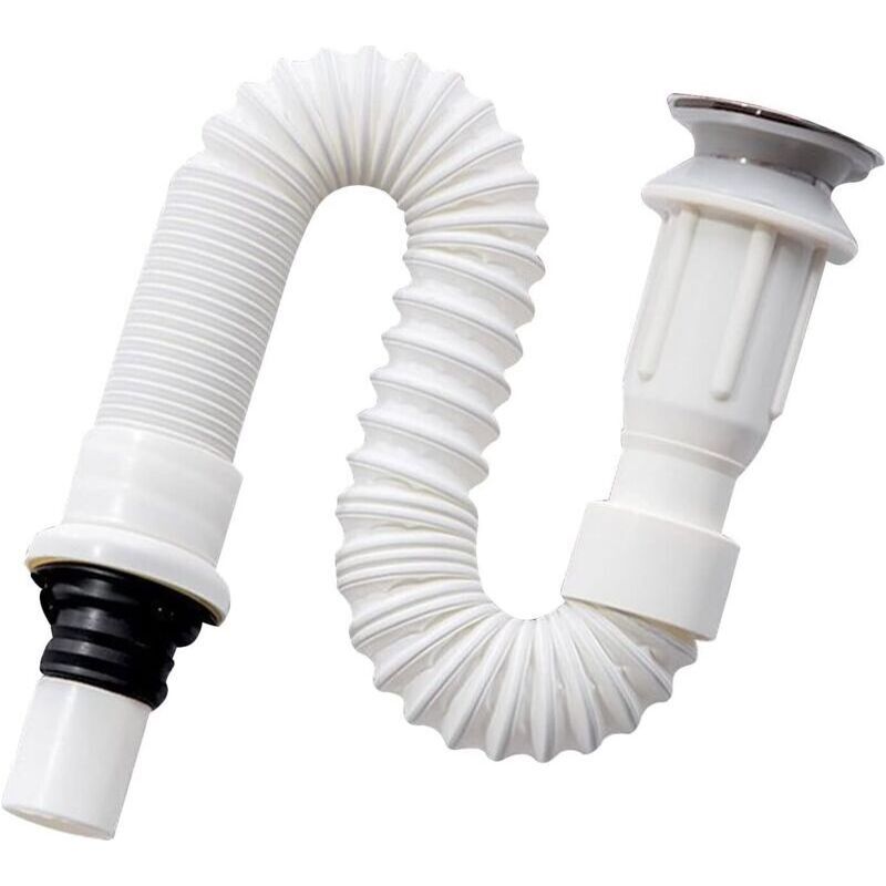Flexibler Spülbeckenablaufschlauch, Ausziehbar Von 40 Bis 80 Cm, Platzsparendes Design.