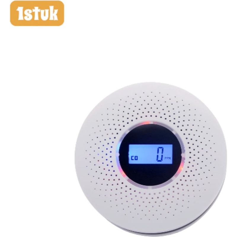 2-in-1-alarm Mit Rauch- Und Kohlenmonoxidmelder Und Weißem Farbdisplay