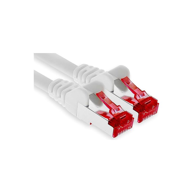Cat6 S/ftp Patchkabel, Pimf-geschirmtes Cat6 Netzwerkkabel, Rj45 Ethernet-kabel, Lan-router, Dsl-switch, Modem, Patchpanel – Weiß