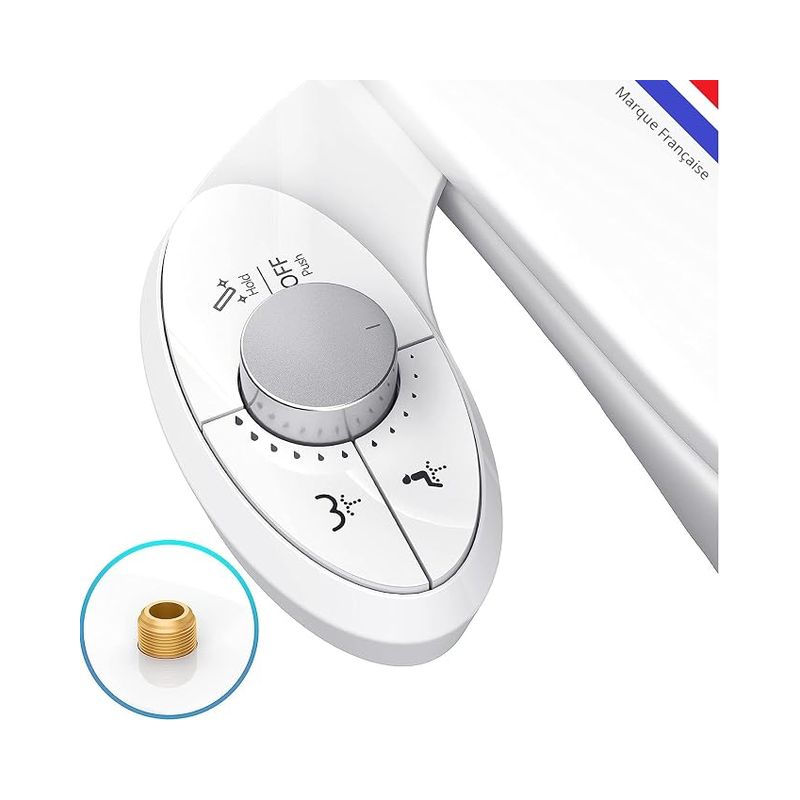 Toiletten-bidet-set Für Intimhygiene – Doppelstrahl – Toilettenkompatibel – Für Wasserzulauf Links Oder Rechts – Aus Abs – Taharat