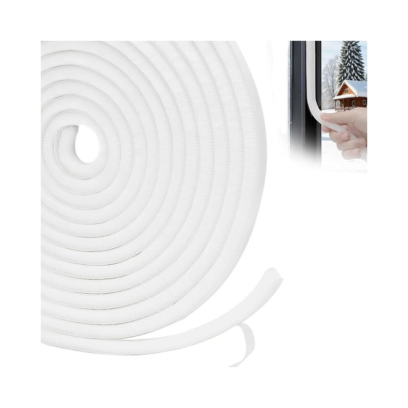 Fensterdichtung – Türdichtung Mit Bürste, Eingangstürdichtung, 6 M X 9 Mm X 9 Mm Für Kälte- Und Schalldämmung