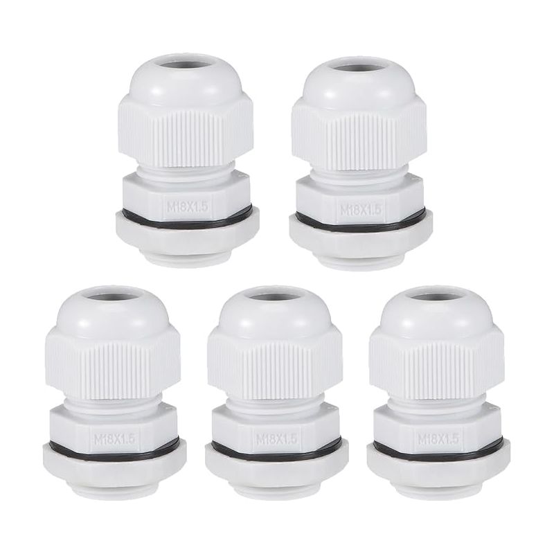Quarkzman Câble Presse-étoupe Nylon Joint Étanche Blanc Câble Presse-étoupe Boîtier Électrique