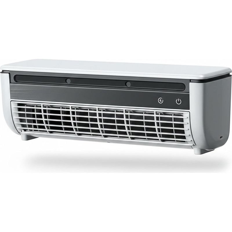 Wiederaufladbarer, Wandmontierter Luftkühler Mit 6000 Mah Und Nebelfunktion – Bohrfreie Montage – Ideal Für Kleine Räume – Ventilator Mit Nebelfunktion