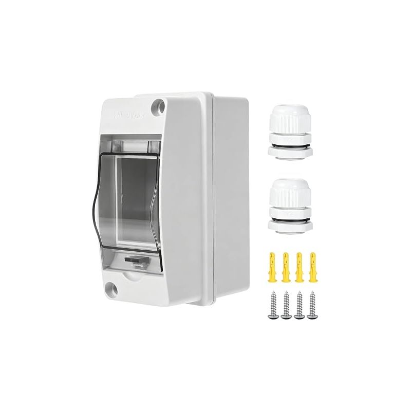 Verteilerkasten – Sicherungskasten – Wasserdicht – Kleiner Verteiler – 1-reihig – 2 Module – Für Feuchträume, Gärten Und Den Außenbereich