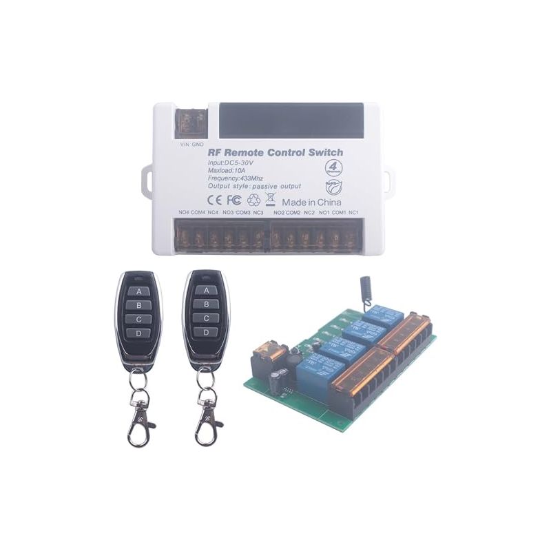 Unterbrecherrelais Ohne Filter 12v 24v, Empfänger 4 Kanäle Rf 433mhz