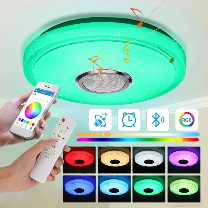 36-w-rgb-led-deckenleuchte – Integrierter Lautsprecher – Fernbedienung Und App-steuerung – Dekorative Beleuchtung