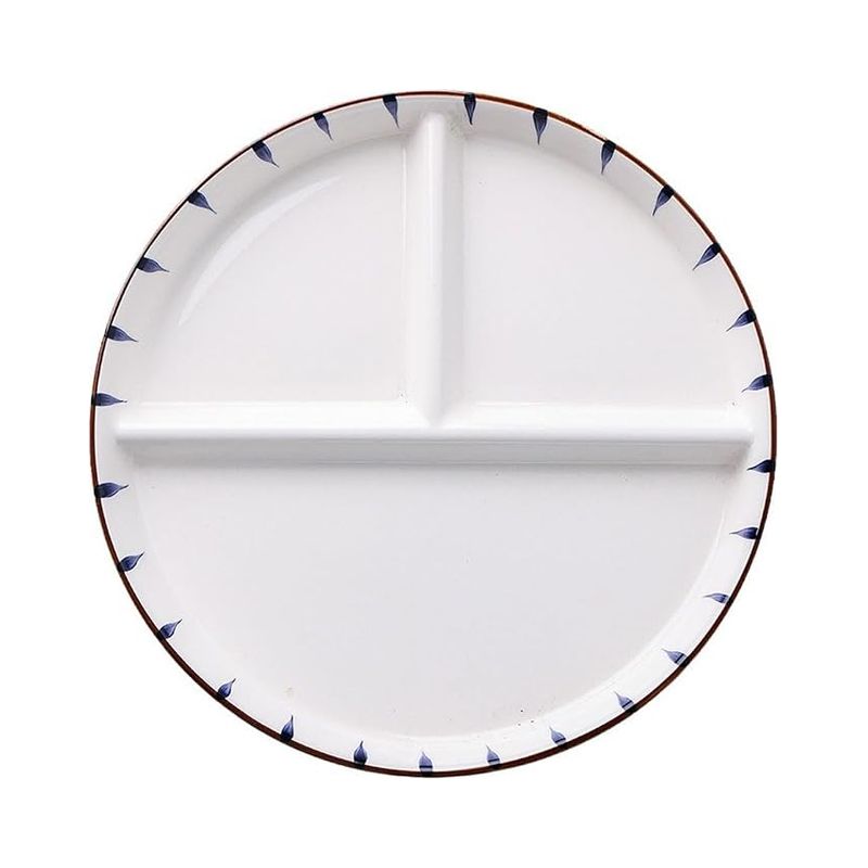 Céramique Assiette 9 Pouces, Assiette 3 Compartment Adulte, Assiettes Divisées Poids