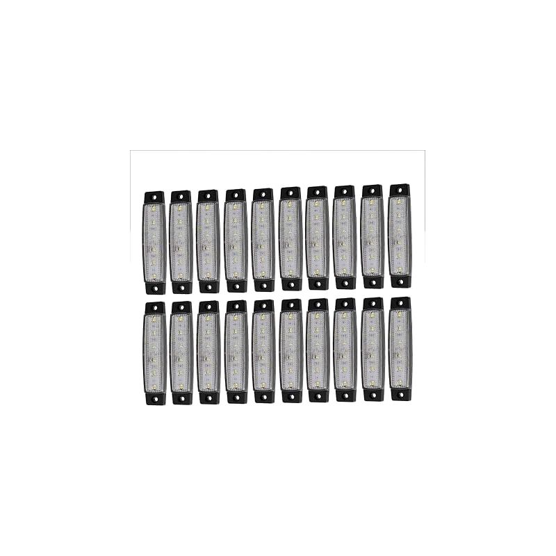 Led-seitenmarkierungsleuchten Mit 6 Leds (2835 Smd) Für Lkw, Anhänger, Wohnmobil, Pickup, Traktor, Suv, Boot, 12 V Dc, Stoßfest, Weiß
