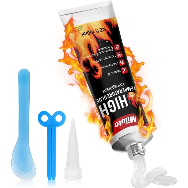 Colle Haute Temperature 100 Ml, Colle Refractaire, Colles Joint Poele A Bois