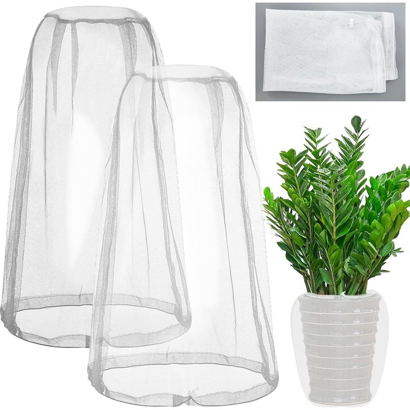 Set Mit 2 Schutzbeuteln Für Obst, 46 X 46 Cm – Feinmaschiges Insektennetz Und Winterabdeckung Aus Fleece Für Pflanzen