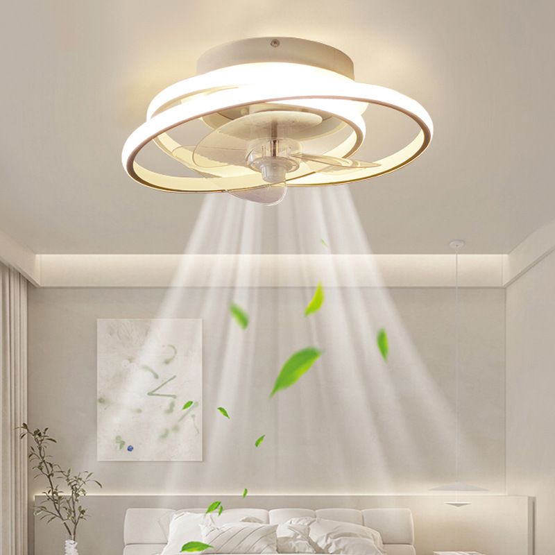 40-cm-deckenventilator Mit Led-beleuchtung – Stufenlose Geschwindigkeitsregelung, Fernbedienung, Leiser Motor Mit Variabler Drehzahl Für Schlaf- Und Wohnzimmer