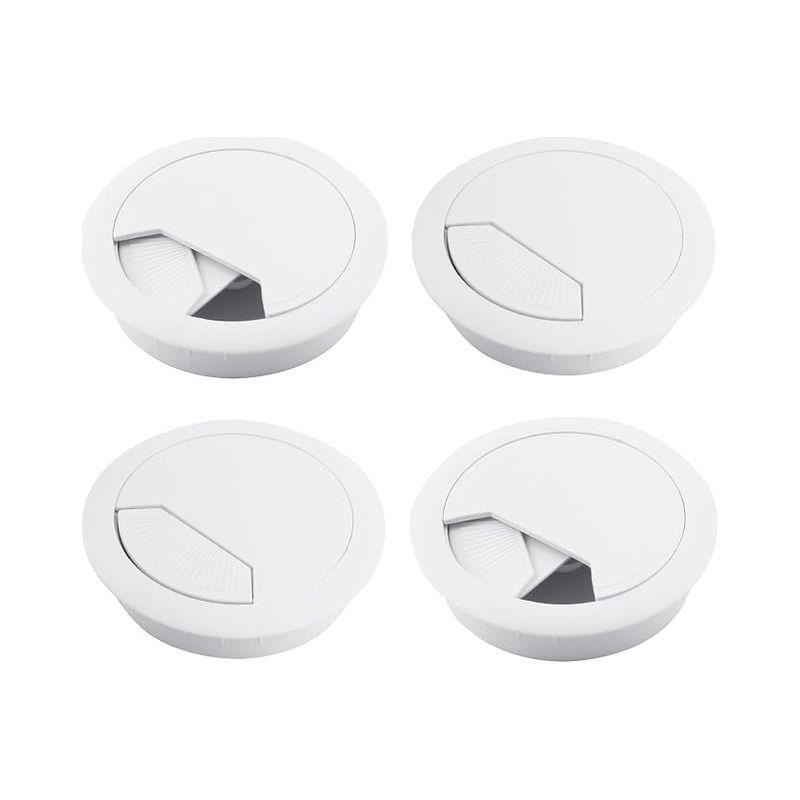 Weißes Kunststoff-schreibtischkabel 60 Mm – Kabel Für Arbeitsplatten, Schreibtische, Tische – Arbeitsbereich