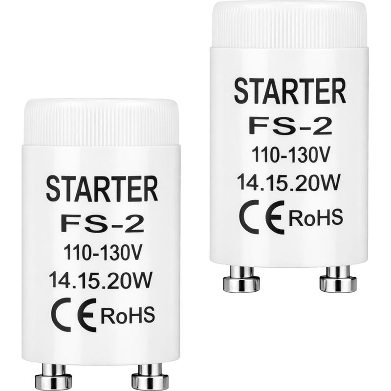 4 Stück Starter-leuchtstofflampe Fs-2 Für Lampen 14 W 15 W 20 W Starter-leuchtstofflampe Zum Austausch Für Innen-/außenleuchten, Kompatibel Mit 12409 Fs-2-startern