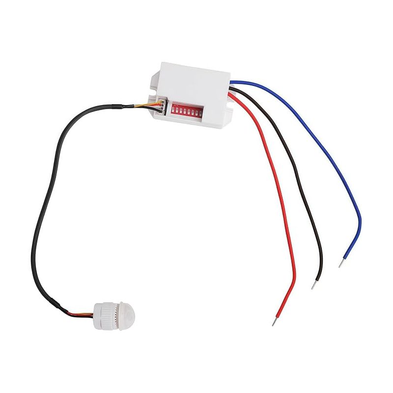 Mini-bewegungsmelder 230 V, Einbauversion Mit Bedienungsanleitung, 360°-infrarotsensor Für Innen Und Außen, Schutzart Ip20, Mit Led-leuchtmitteln, Einstellbare Empfindlichkeit Für Decke, Flur, Schrank