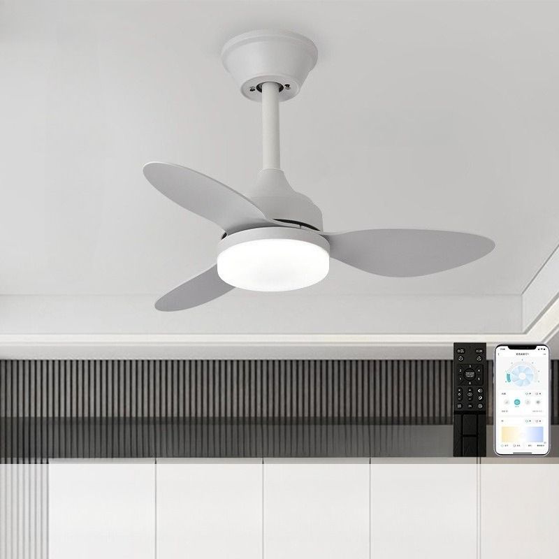 Weißer 63-cm-deckenventilator Mit 3cct-led-beleuchtung, 6-stufiger Fernbedienung, Moderner Deckenventilator Für Kleine Räume