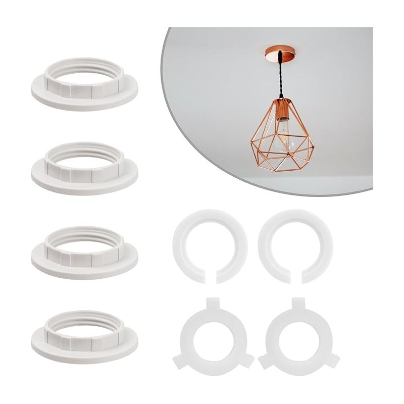 E27 Auf E14 Lampenschirmadapter, Reduzieradapter, Lampenschirmring, Reduzierscheibe, E14-ersatzkonverter, Kunststoffring, Nachttischlampe, Stehlampe