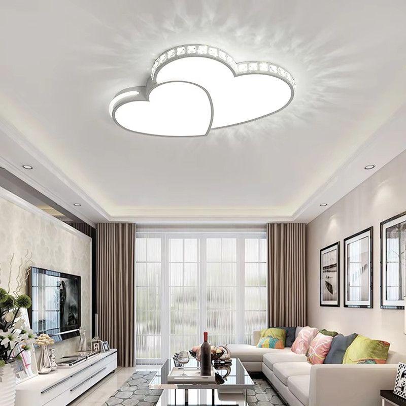 24-w-led-herz-deckenleuchte – Modernes Design – Kaltweißes Licht – Geeignet Für Schlaf- Und Wohnzimmer