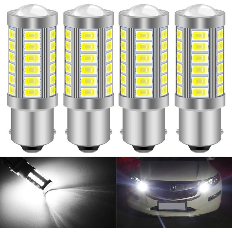 Stück 1156 Ba15s 1141 7056 5630 33-smd Weiß 900 Lumen 8000k Superhelle Led-blinker-bremslichtbirne 12v 3,6w